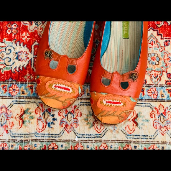 Cydney Mandel L’Opera Persimmon Ballerina Flats 9 - Picture 10 of 11